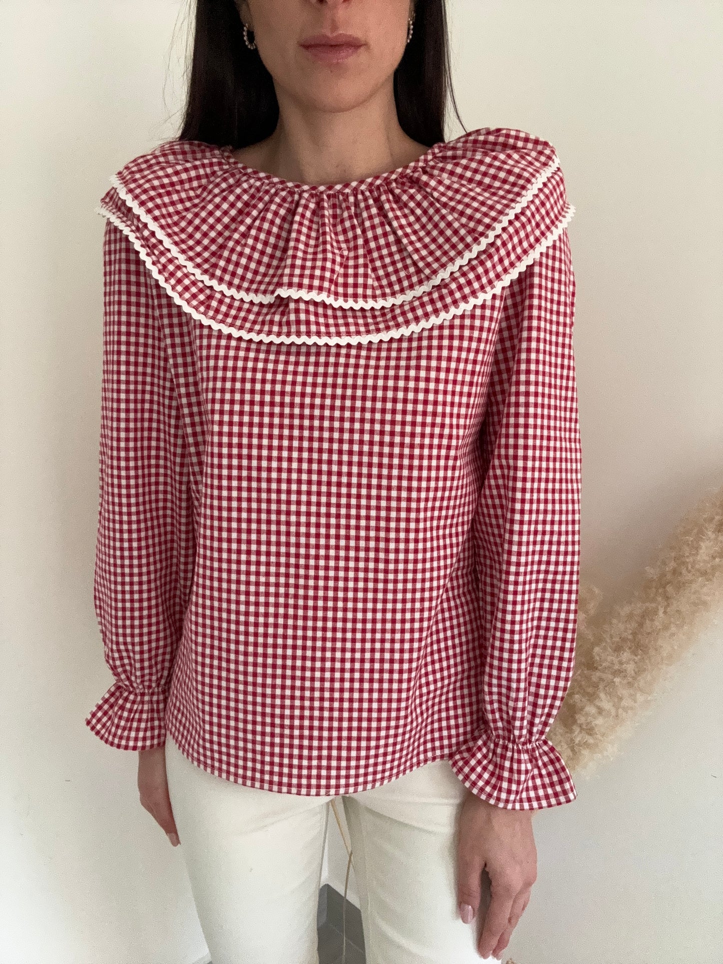 BLUSA VICHY ROSSO