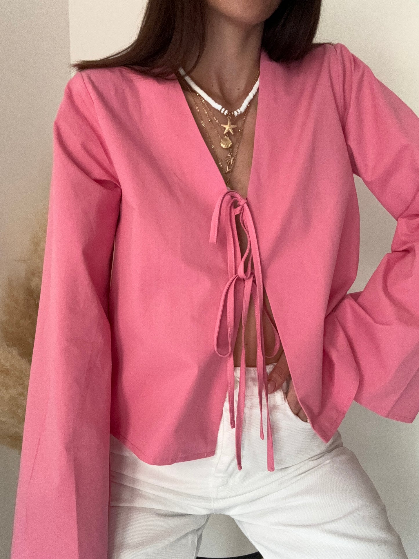 BLUSA NODI ROSA