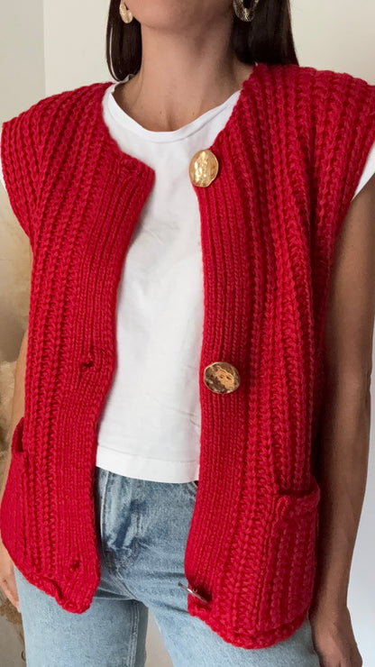 GILET KELLY ROSSO