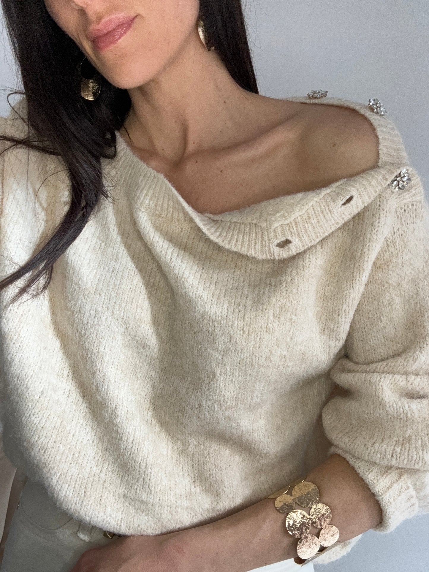 MAGLIONE AMABEL BEIGE