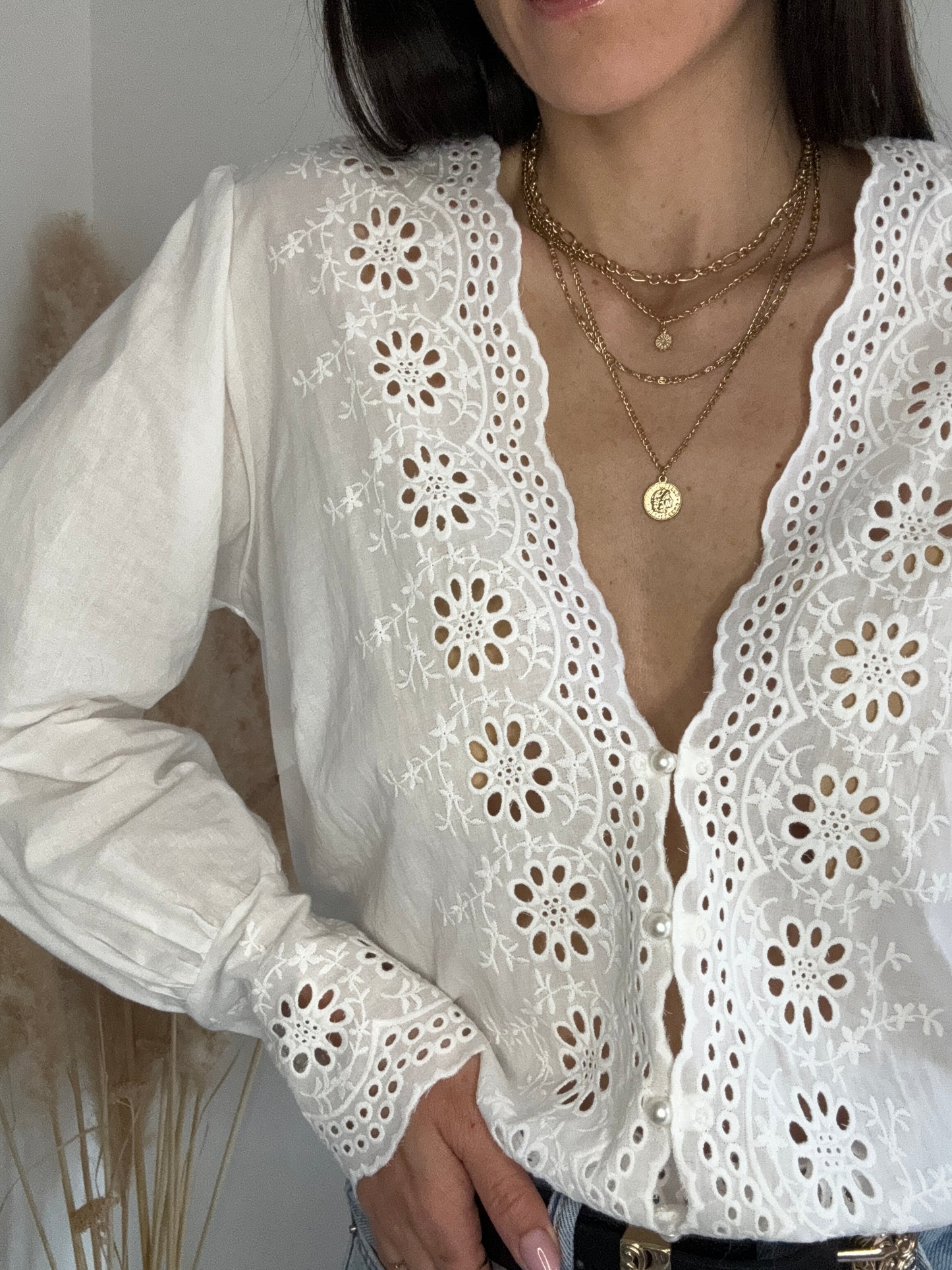 BLUSA IN PIZZO SANGALLO