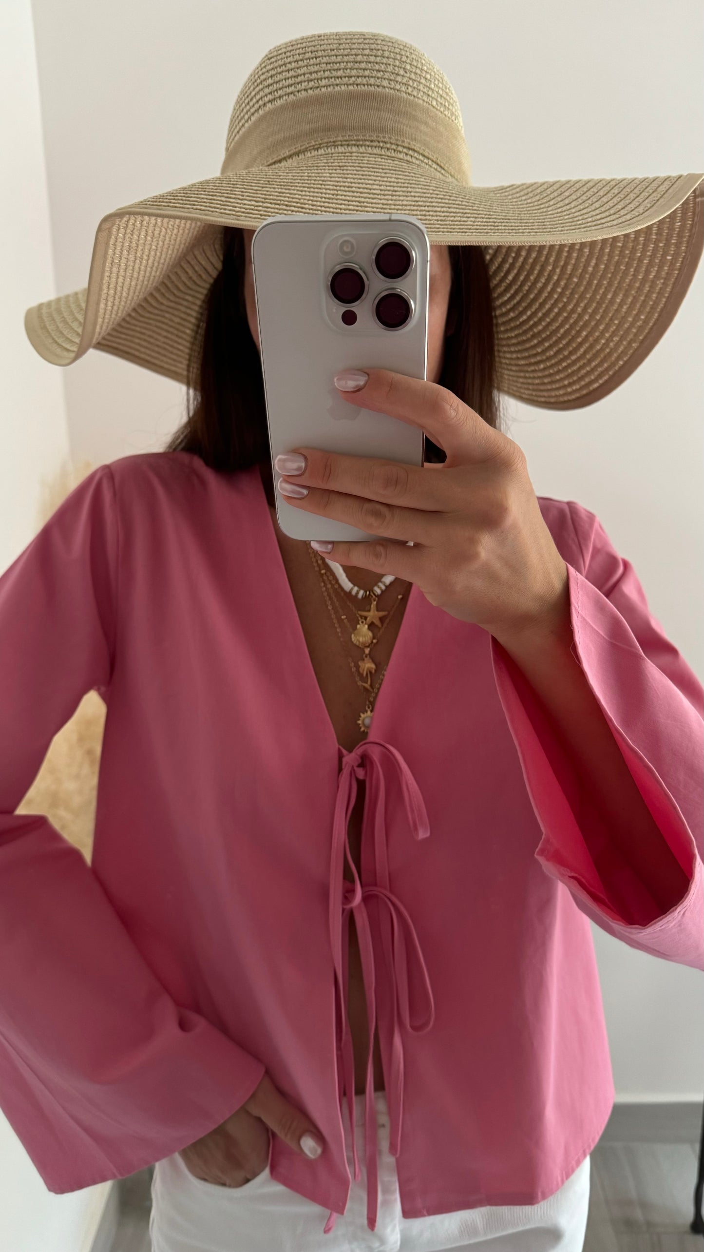 BLUSA NODI ROSA