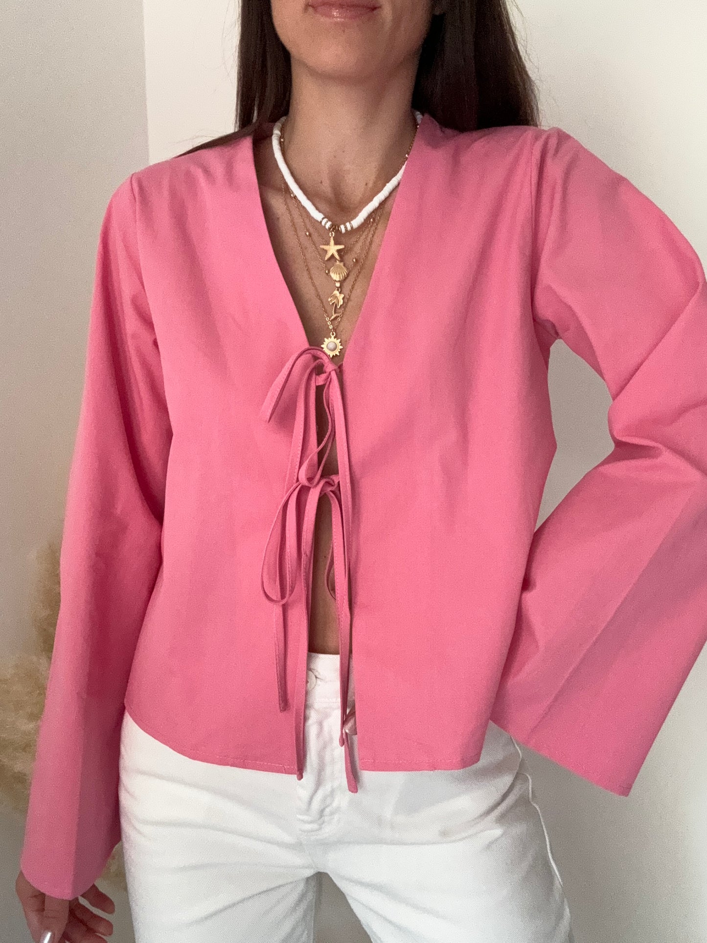 BLUSA NODI ROSA