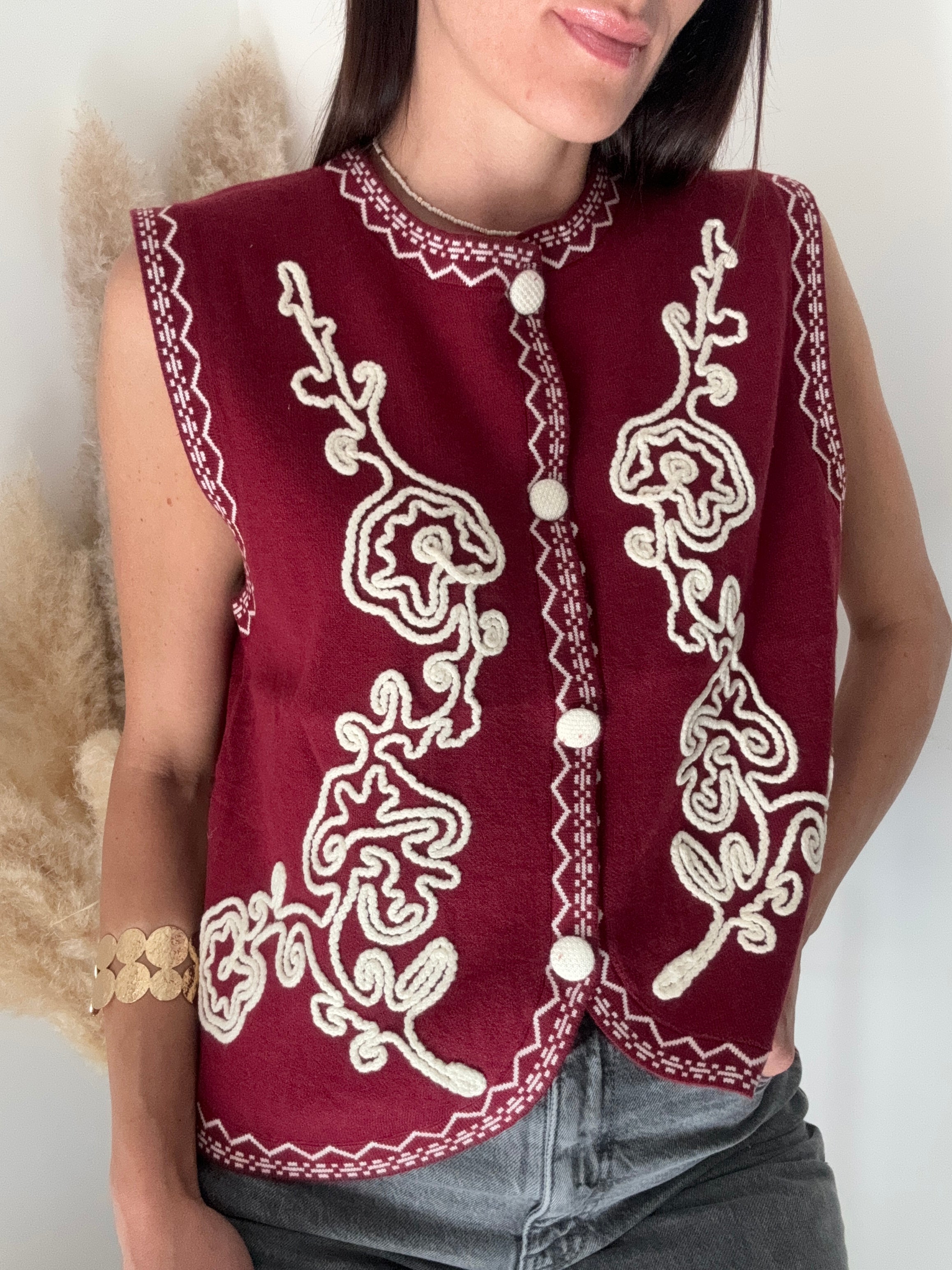 GILET RICAMATO BOHO