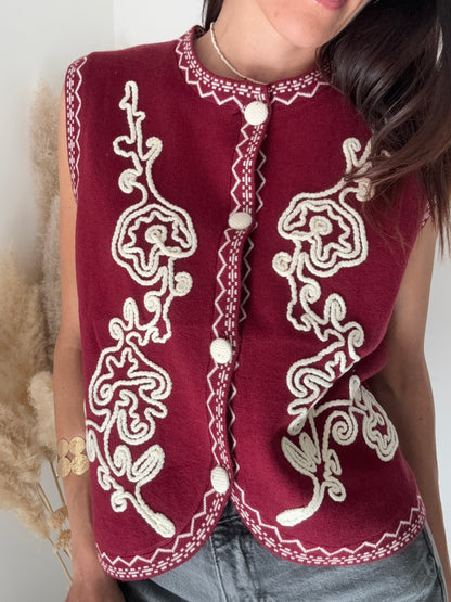 GILET RICAMATO BOHO