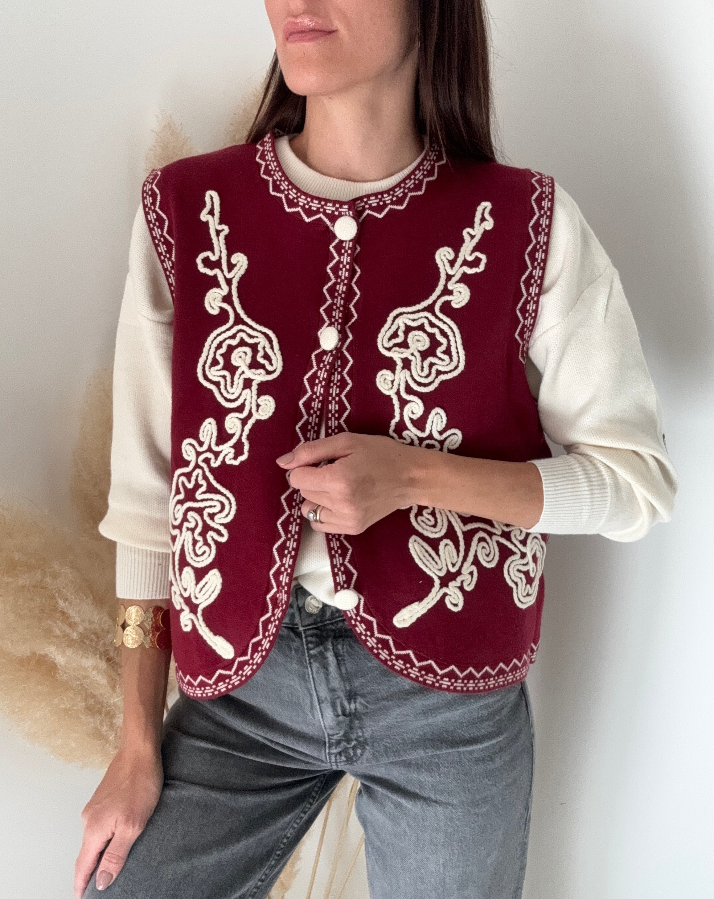 GILET RICAMATO BOHO